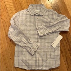 Calvin Klein size 5 gray & white shirt